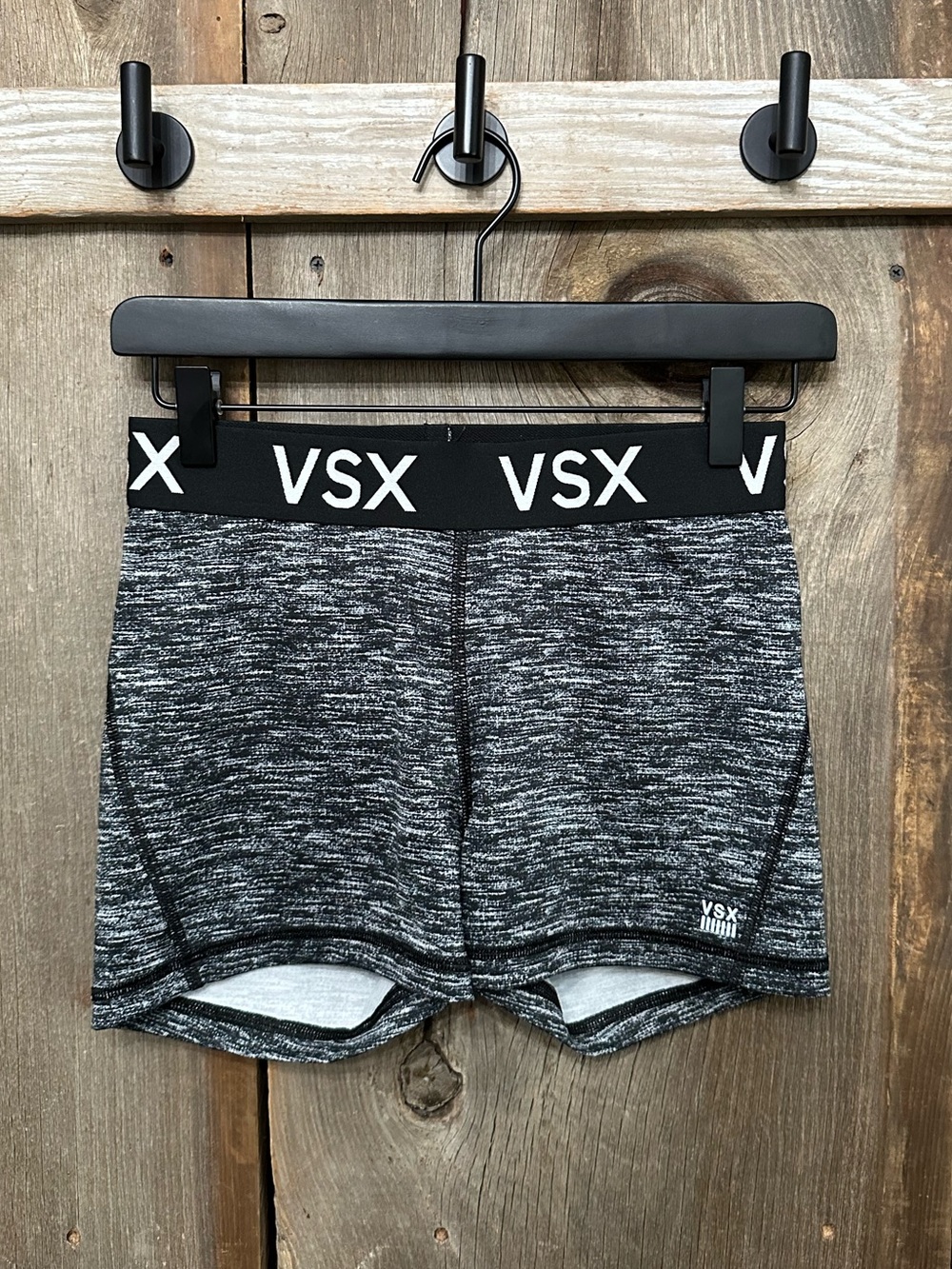 2015 Victoria’s Secret VSX SPORT Active Micro Run Shorts Marled Black Small